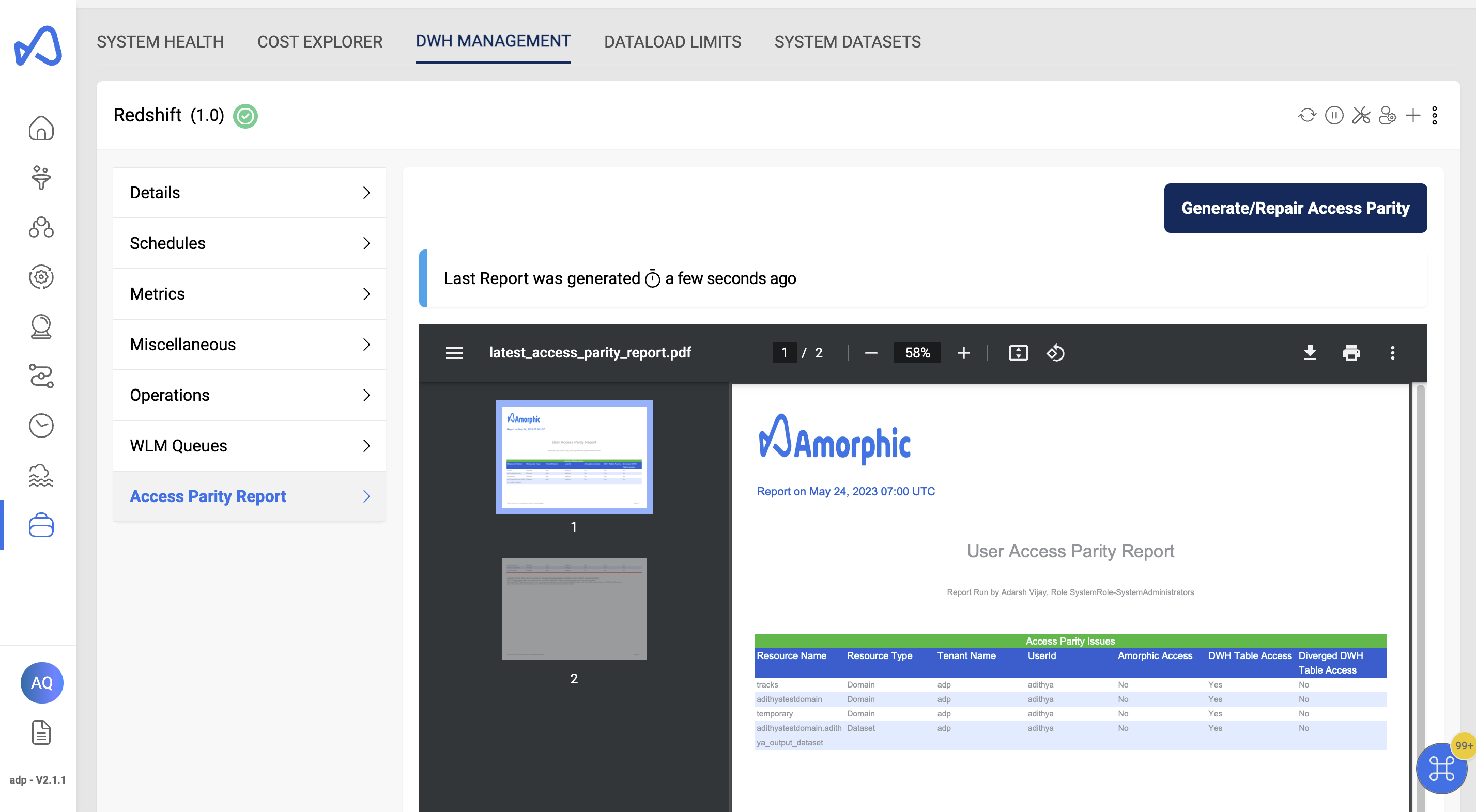 Preview Access Parity Report