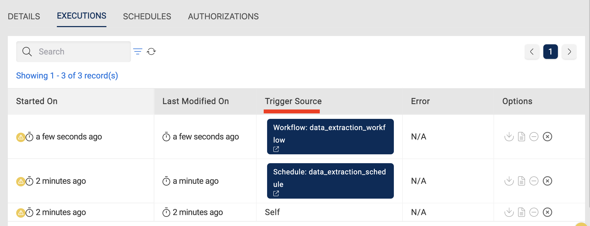 ETL Job Trigger Source