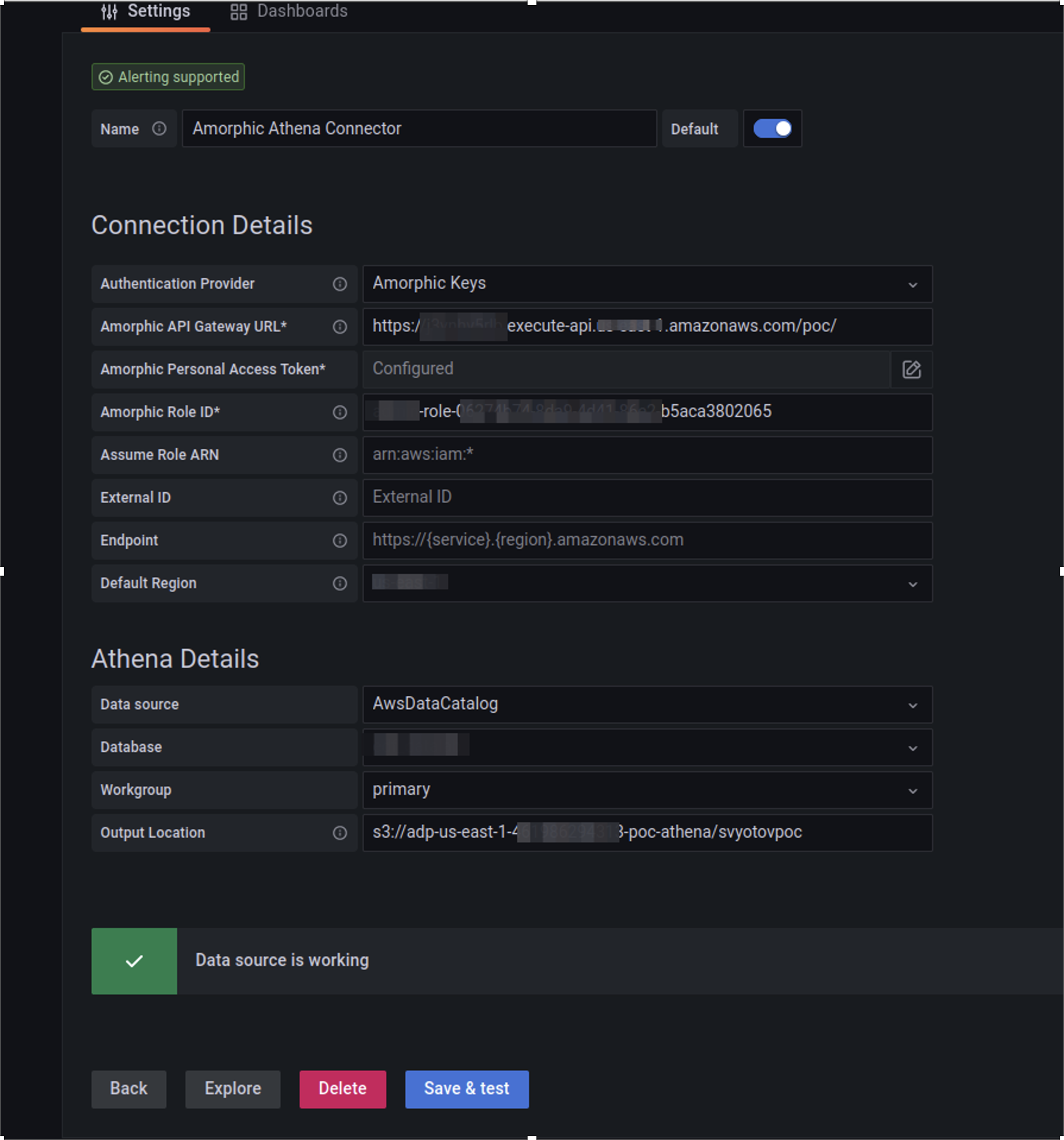 Grafana Athena Connector