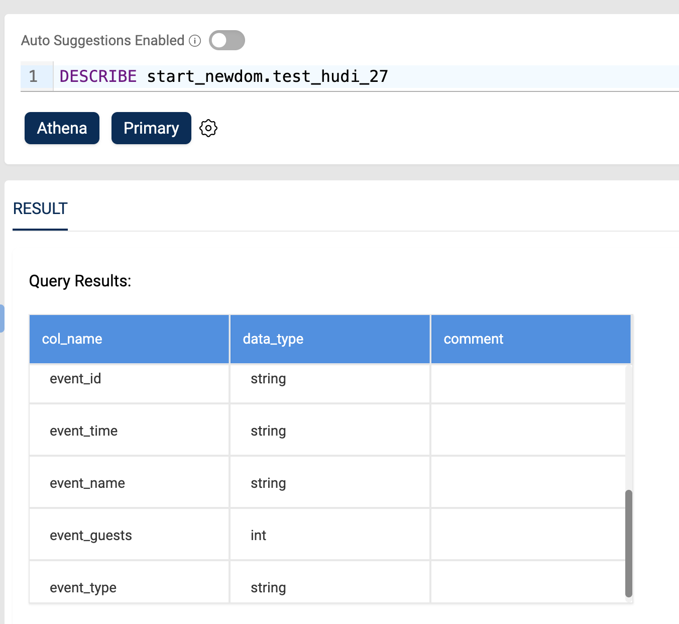 Query Hudi dataset