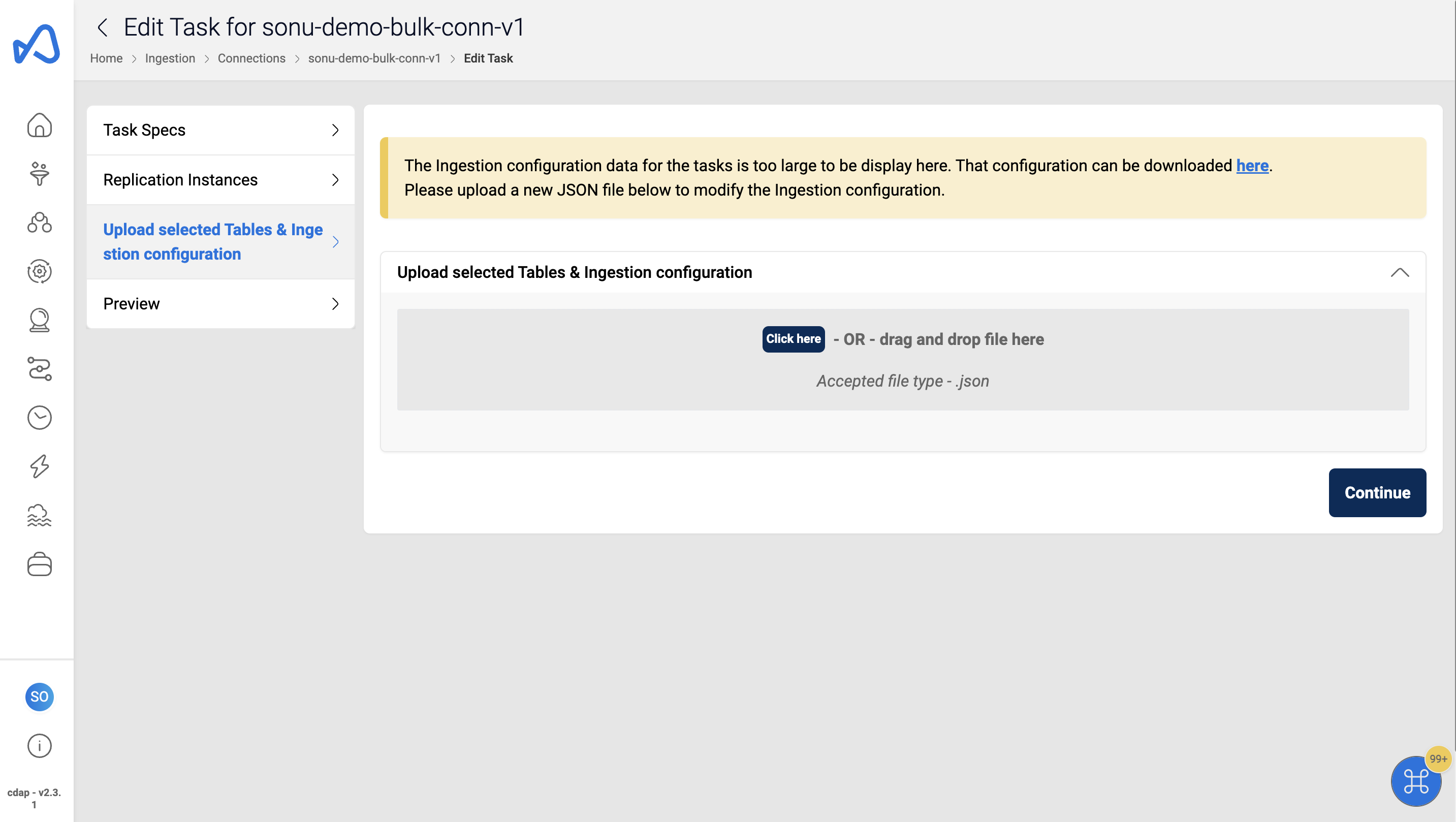 JDBC TaskS3payload