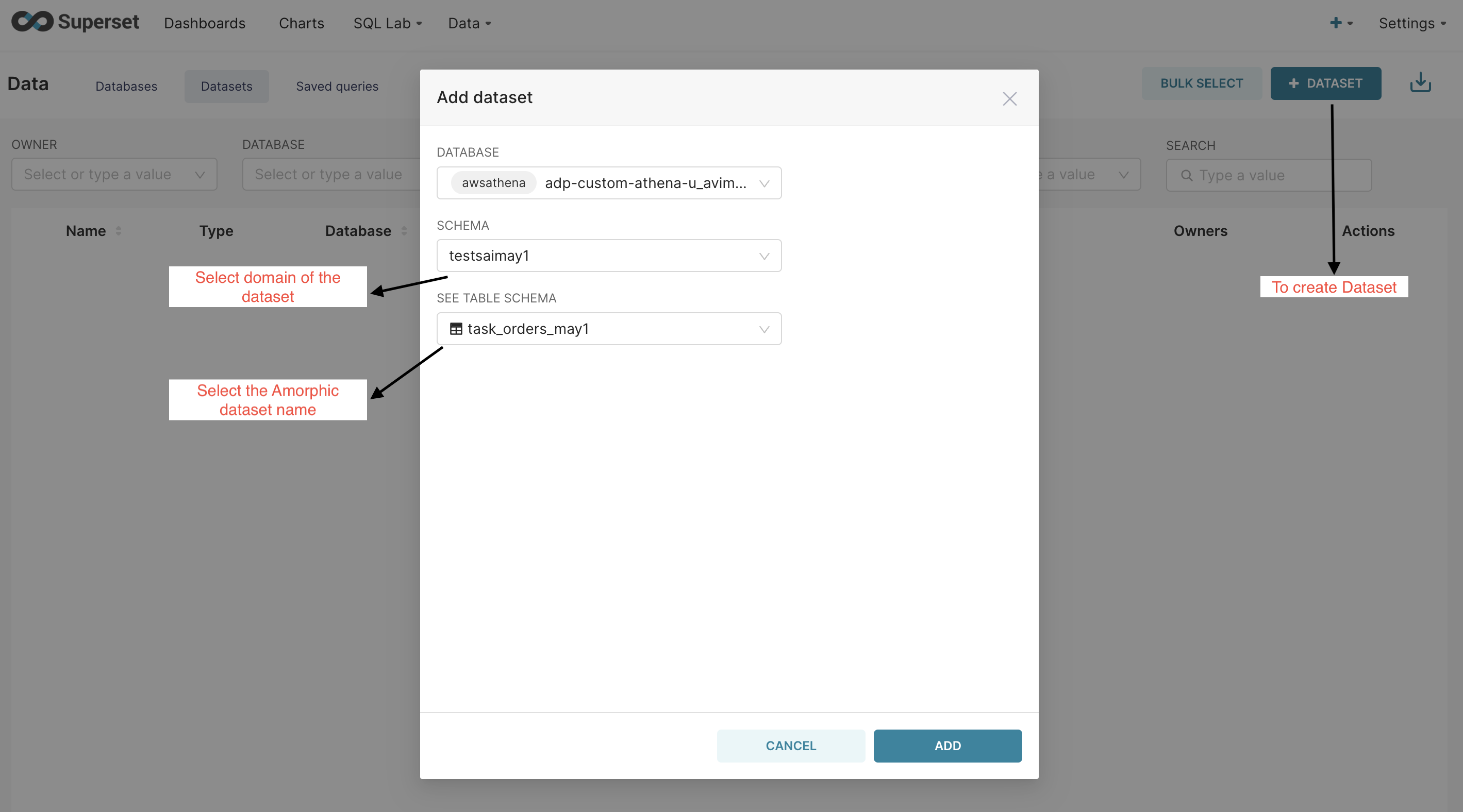 Superset Datasets